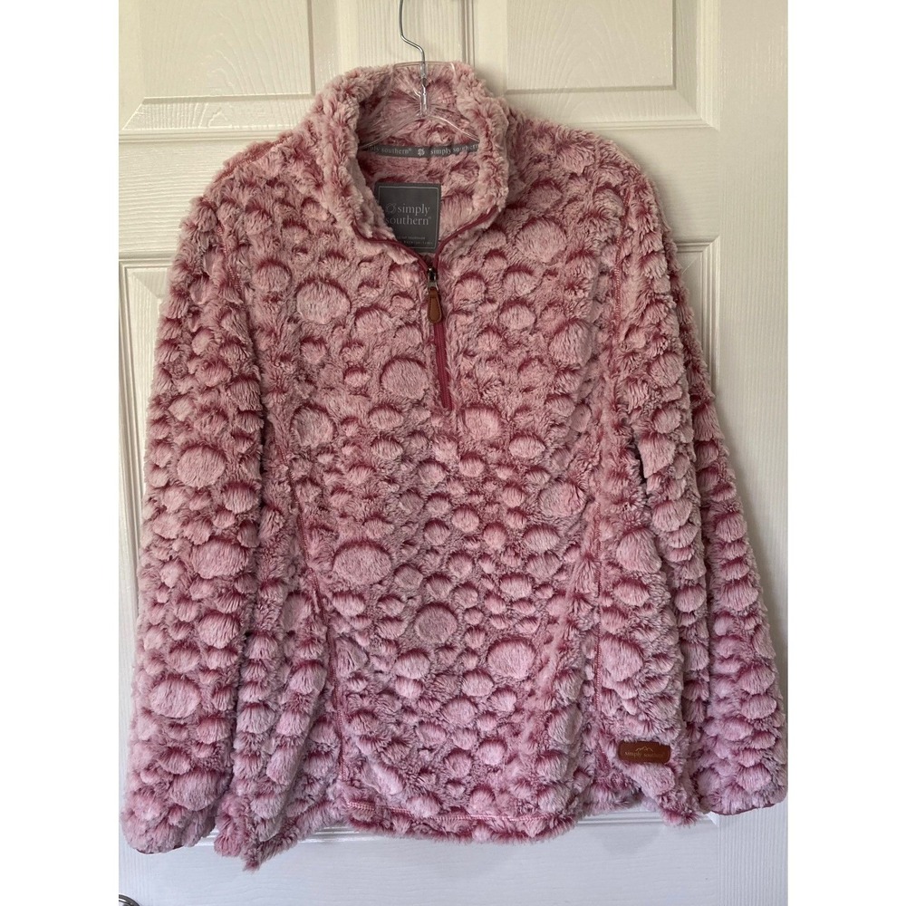 Simply Southern Pullover Mauve Large Quarter Zip